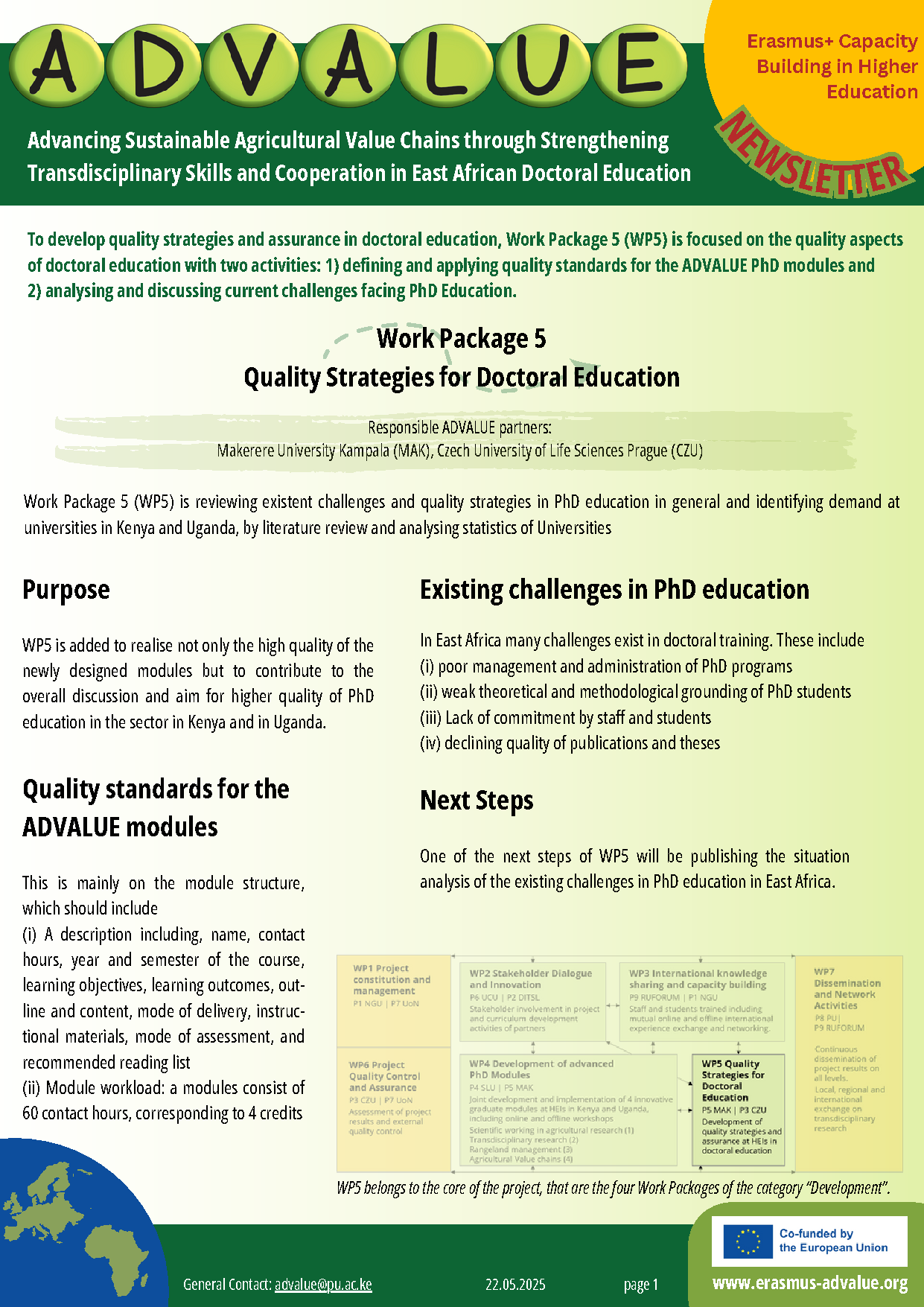 ADVALUE Newsletter 4. Quality Strategies for Doctoral Education