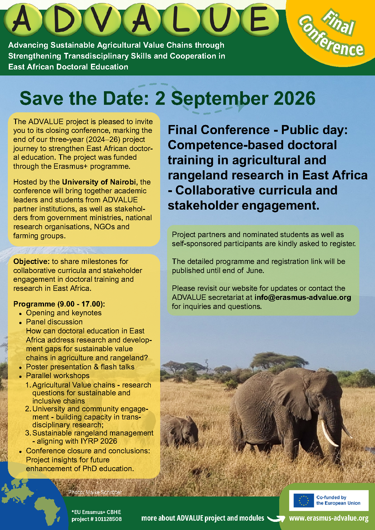 ADVALUE final conference - save the date