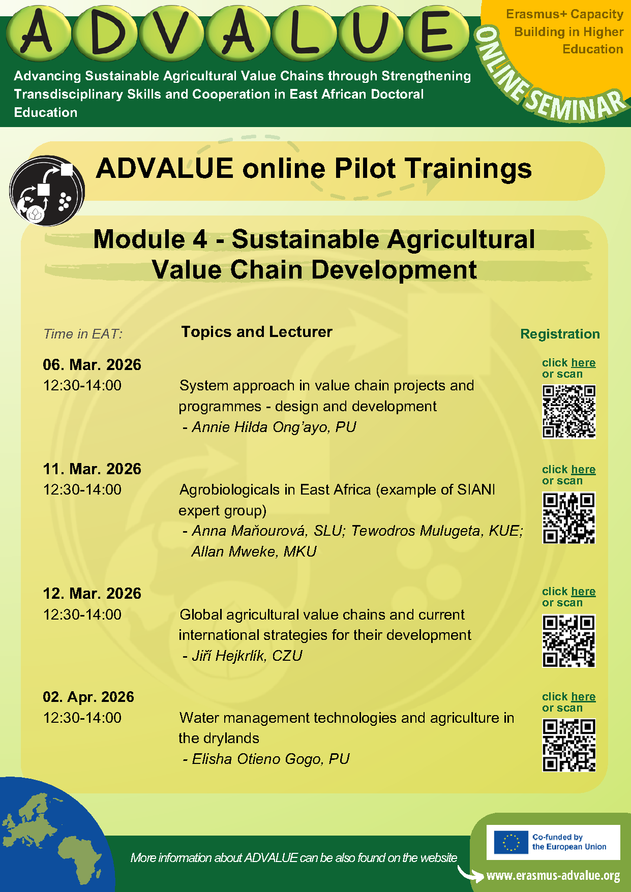 ADVALUE online Pilot Trainings